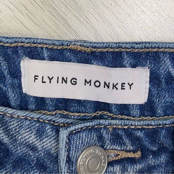 Flying Monkey | Apart High Rise Mom Ripped Straight Jeans Size 28 - Picture 9 of 11